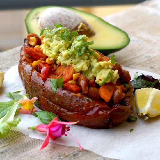 Vegan Stuffed Sweet Potato