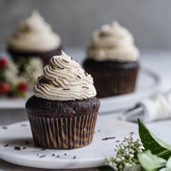 choc cupcakes espresso buttercream