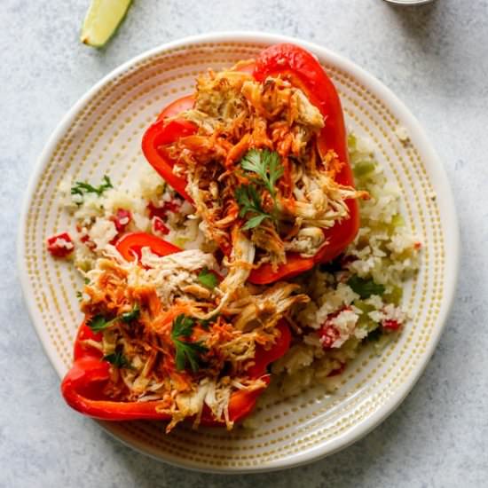 Buffalo Chicken Stuffed Peppers