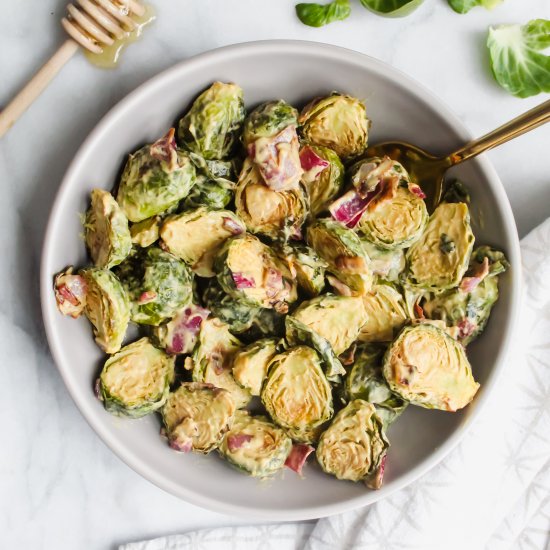 Honey Dijon Glazed Brussel Sprouts