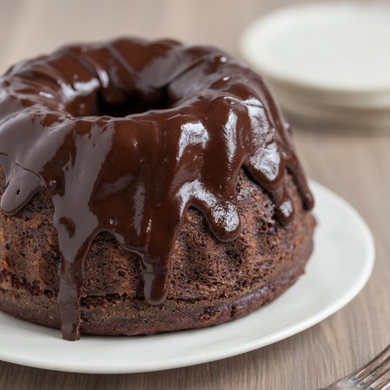 Chocolate pumpkin Bundt cake