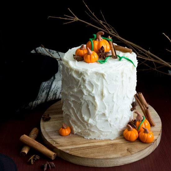 Pumpkin Spice Latte Cake with Maple