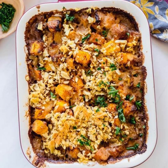 Savory Butternut Squash Casserole