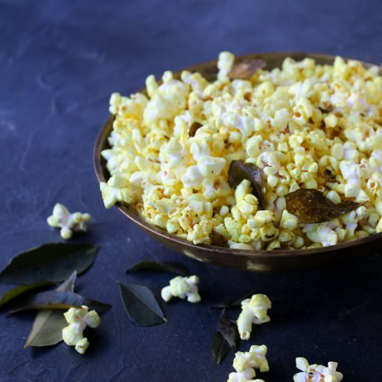 Curry Leaf and Turmeric Popcorn