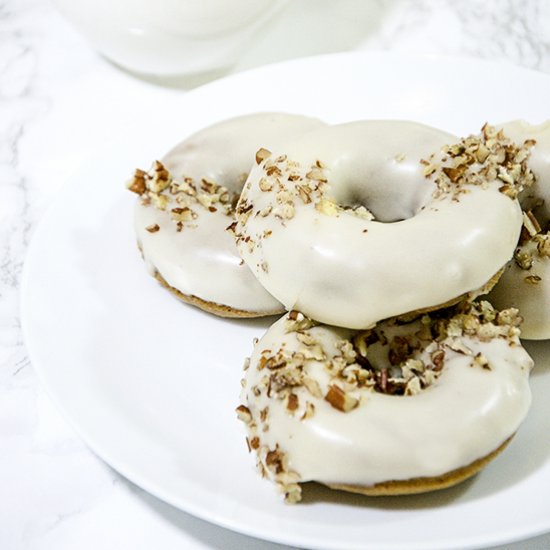 Maple Pecan Baked Donuts