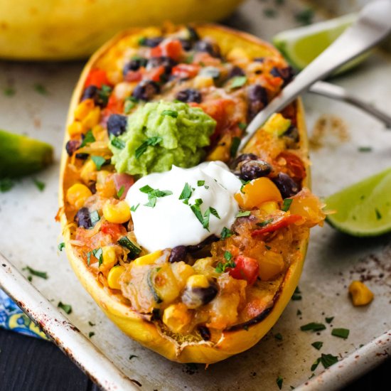 Spaghetti Squash Burrito Bowls