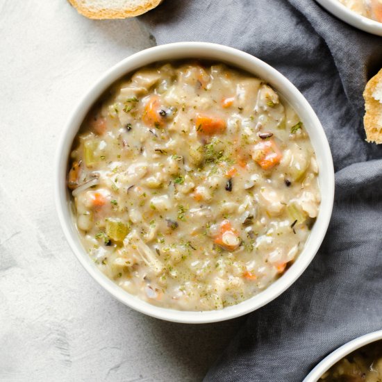 Instant Pot Turkey Wild Rice Soup