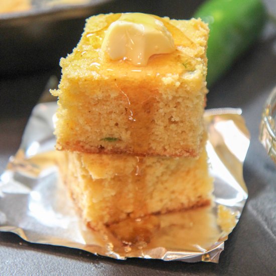 Honey Jalapeno Cheddar Cornbread