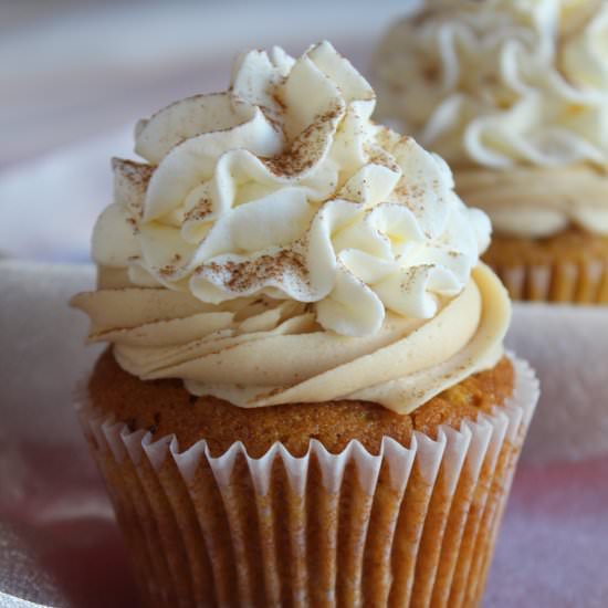 Pumpkin spice latte cupcakes