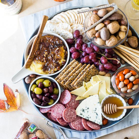 Holiday Cheese Board Baked Brie