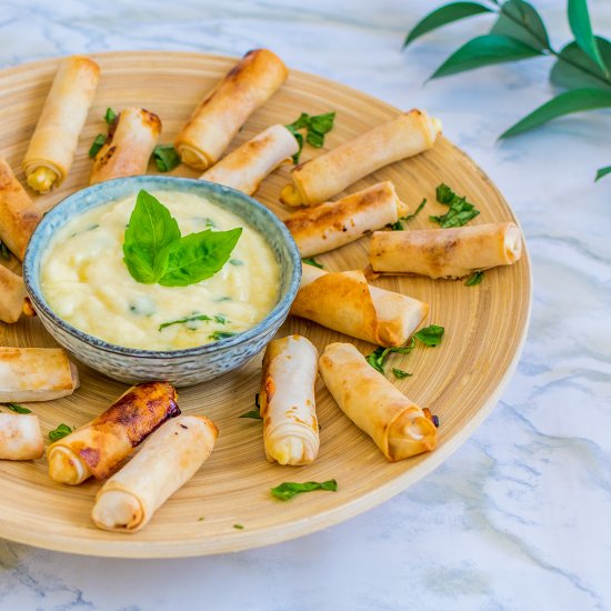 Honey & Feta Filo Rolls