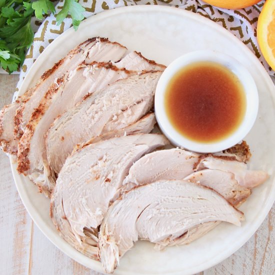 Orange Bourbon Crock Pot Turkey