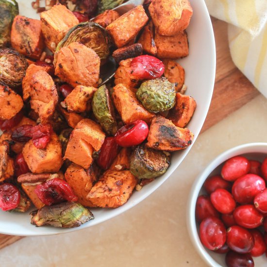 Brussels Sprouts and Sweet Potatoes