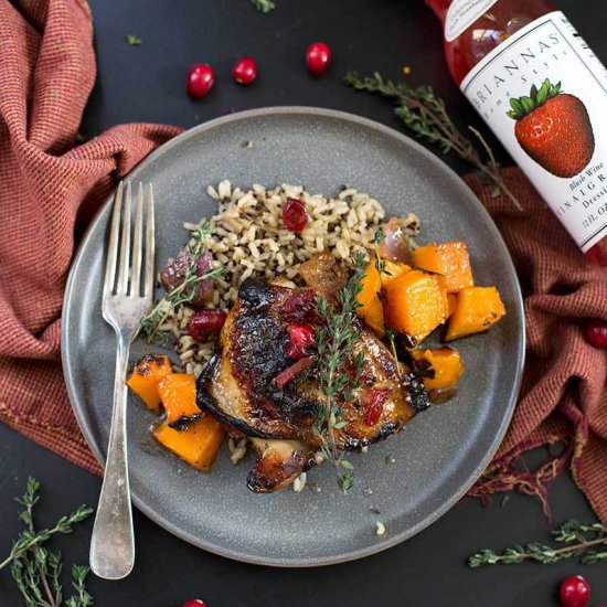 One-Pan Cranberry Herb Chicken