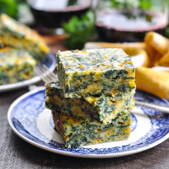 Spinach and Cheese Squares