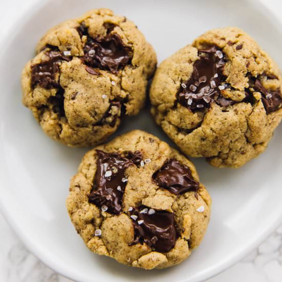 Salted Chocolate Chip Tahini Cookie