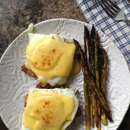 Mashed Potato Fritter Benedict