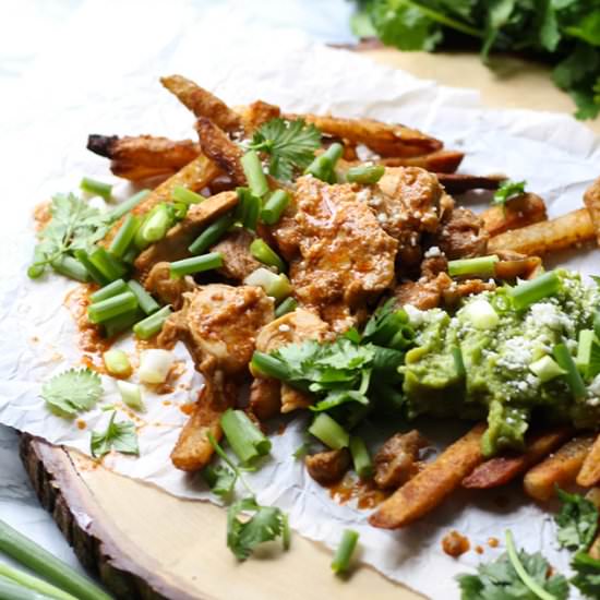 Chicken Tinga Loaded Fries