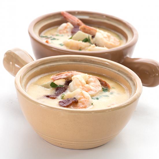 Keto Shrimp Bacon Chowder