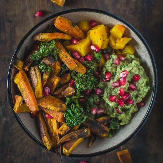 Budda bowl with sweet potatoes