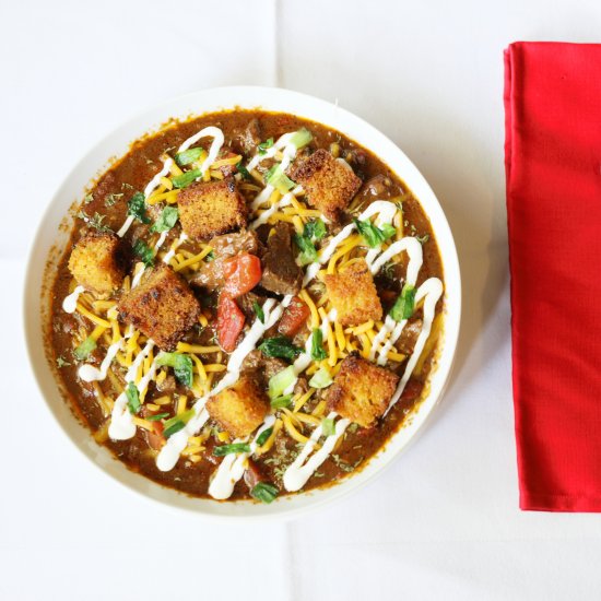 Texas-Style Beef & Beer Chili