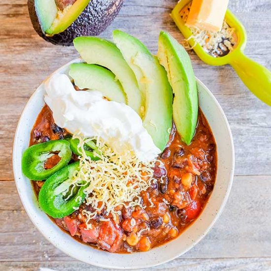 Spicy Cincinnati Black Bean Chili