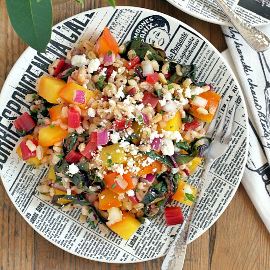 Chard, Golden Beet and Barley Salad