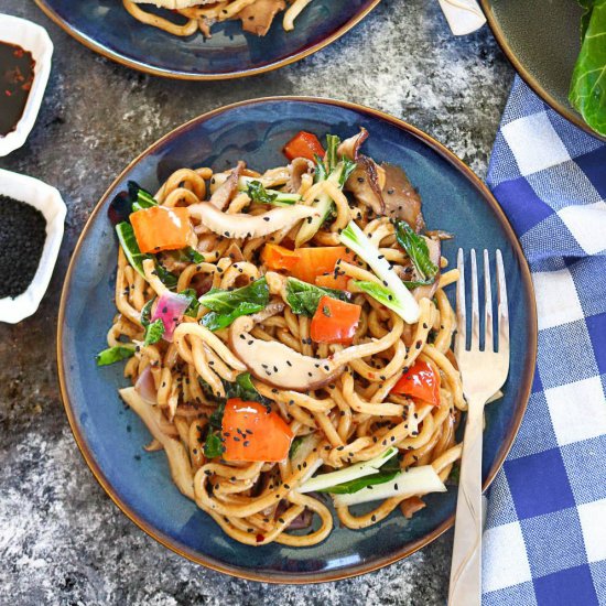 VEGAN STIR FRY UDON NOODLES