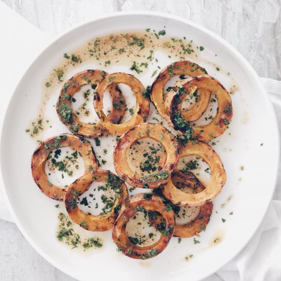 Maple-Brown Butter Roasted Squash