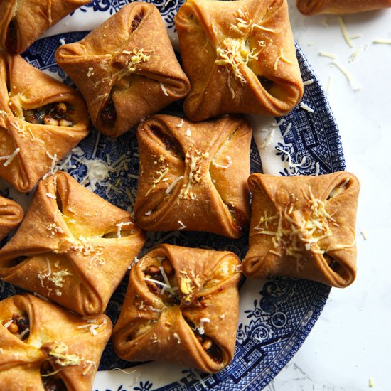 Parsley & pinenut ricotta pastries