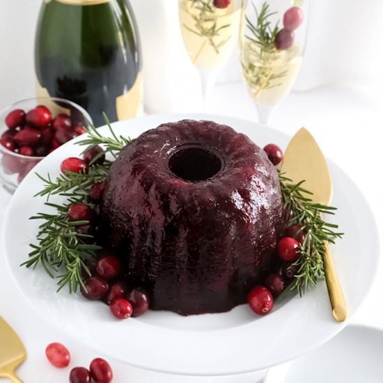 Champagne Cranberry Sauce Mold