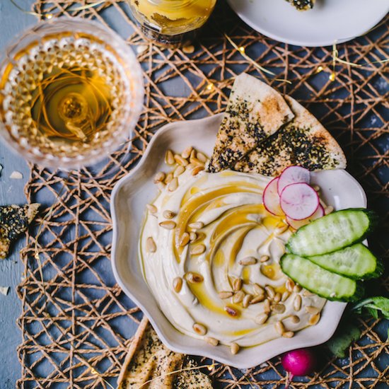 Honey Dijon Hummus with Zaatar Pita