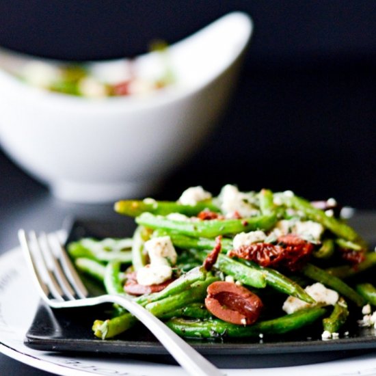 Roasted Green Beans w/ Feta Cheese