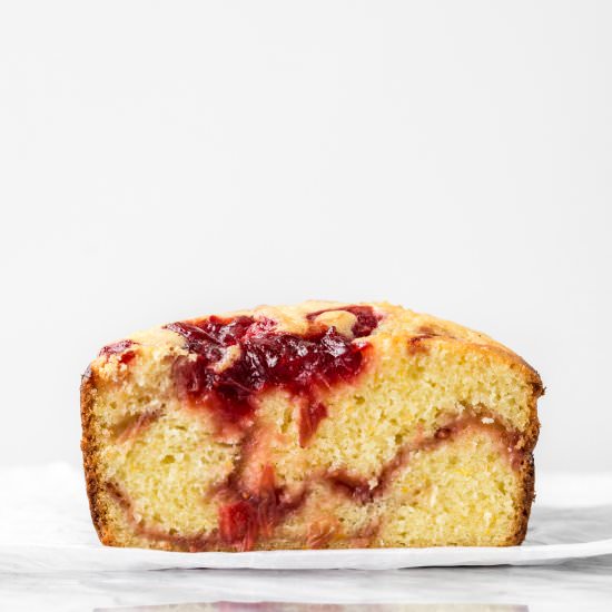 cranberry swirl pound cake