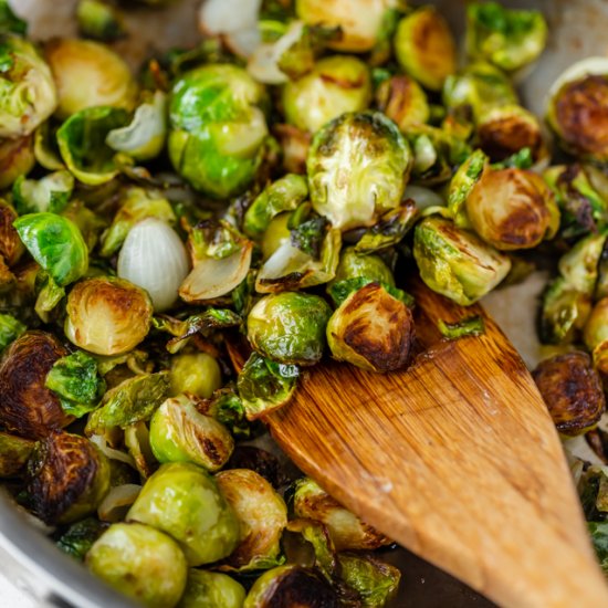 Pan Roasted Brussel Sprouts