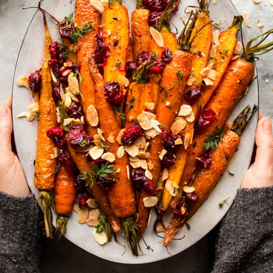 Maple roasted carrots