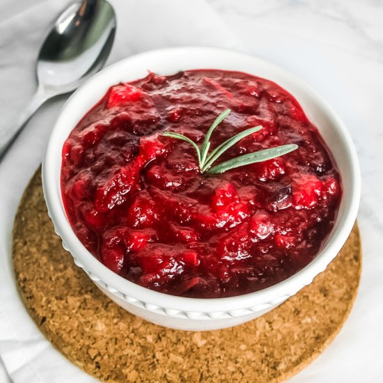 Orange and apple cranberry sauce