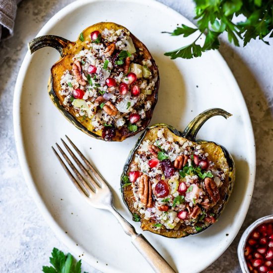 Vegan Stuffed Acorn Squash