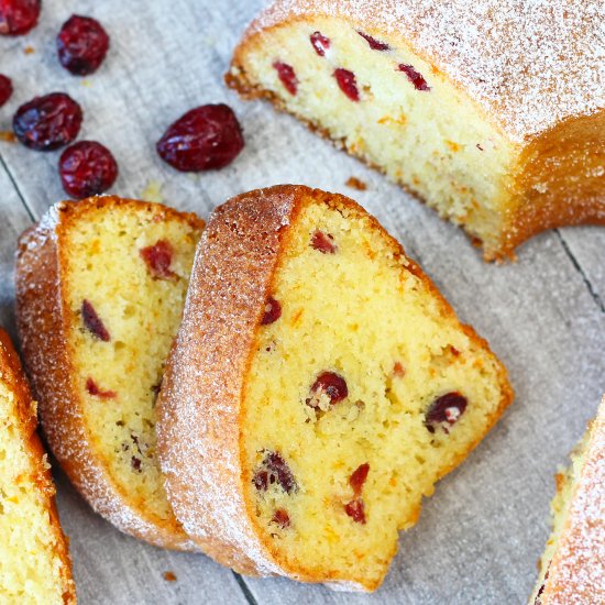 Cranberry Clementine Pound Cake