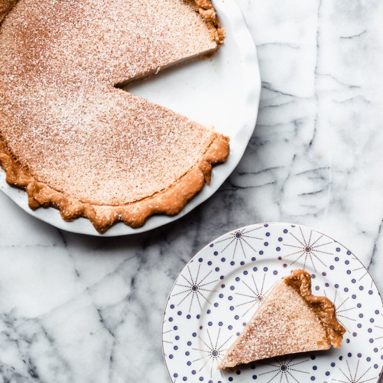 Chai Spiced Sugar Cream Pie