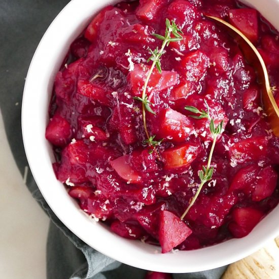 Homemade Parsnip Cranberry Sauce