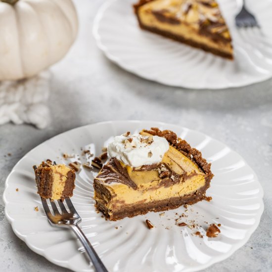 Marbled Pumpkin Cheesecake Tart