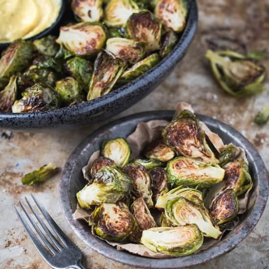 Roasted Brussels Sprouts with Aioli