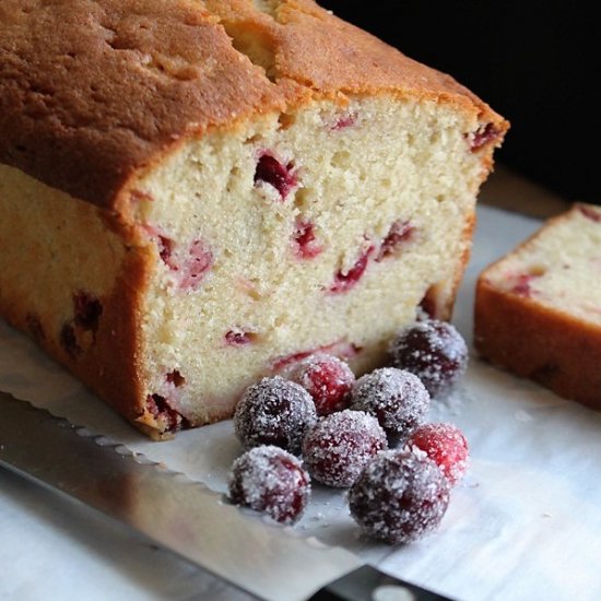 Cranberry Sour Cream Pound Cake