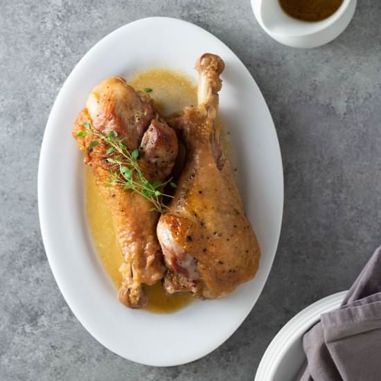 Apple Cider Braised Turkey Legs