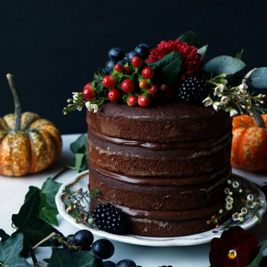 Pumpkin Chocolate Layer Cake