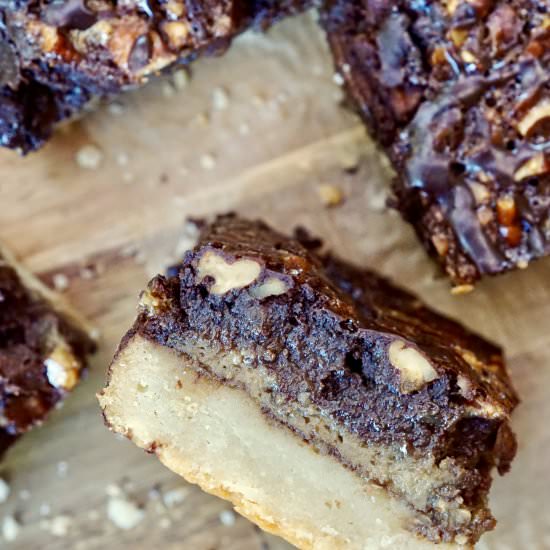 Bourbon Chocolate-Pecan Slab Bars