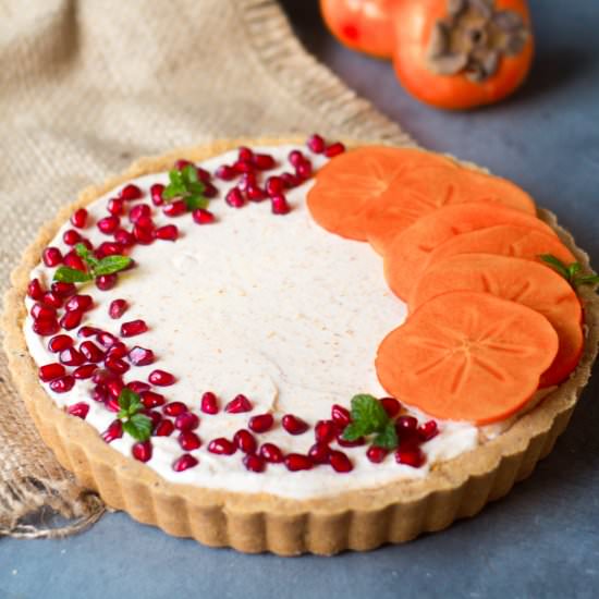 Persimmon Cheesecake Tart