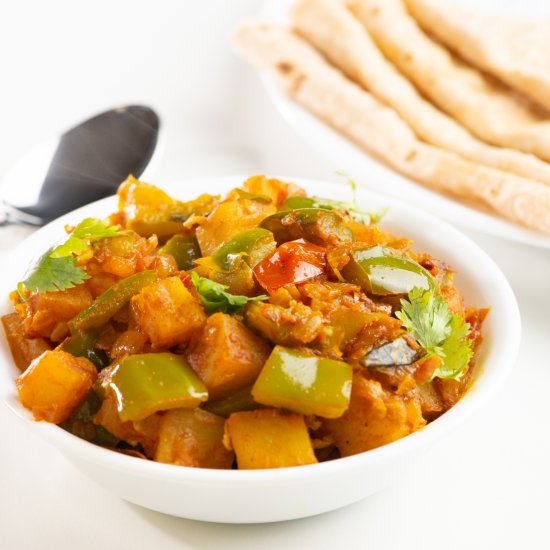 Potato and Capsicum Masala