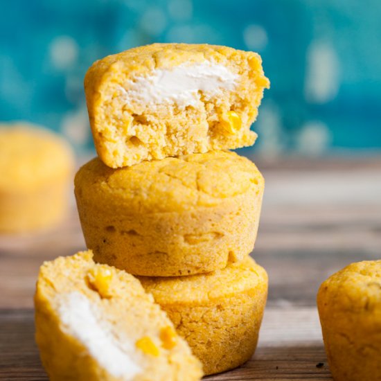 Stuffed Vegan Cornbread Muffins